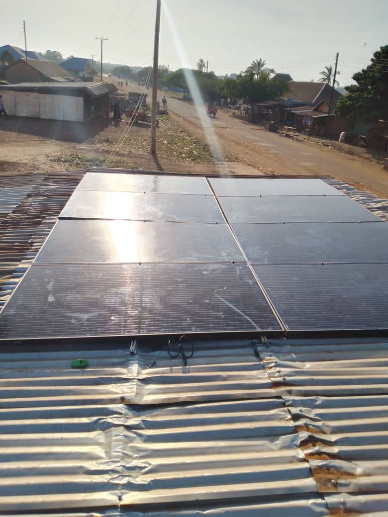 Rooftop solar panels for mini-grid project
